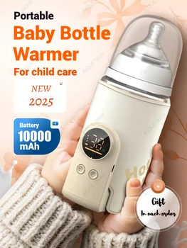 AiQUE 10000mAh Portable Milk Warmer - USB Constant Temperature Bottle Heater & Insulation Cover for Babies Outdoor