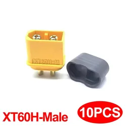 High - Performance XT60 Bullet Adapters with Sheath for RC Applications (10X - XT60H Male)