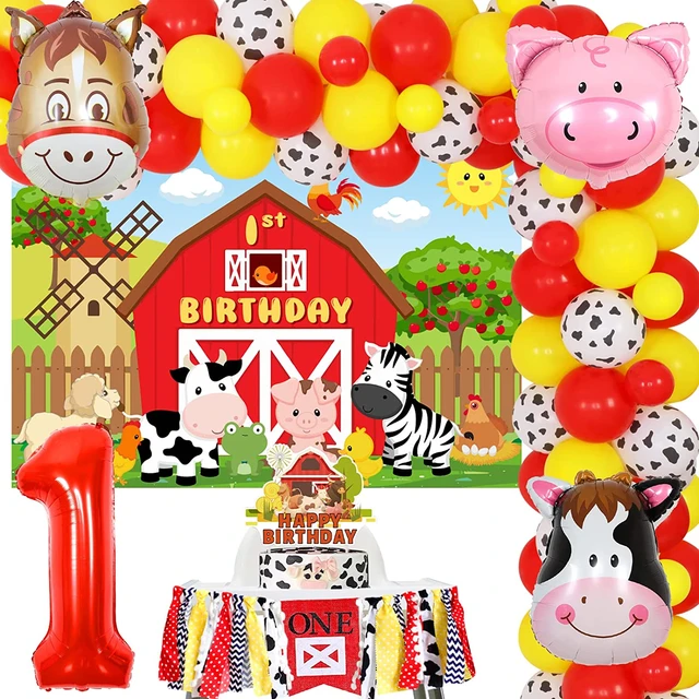Farm Animal Latex Balloon Kit Barnyard Birthday Party Decorations