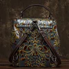 Embossed Genuine Leather Backpack Knapsack Cross body Bags Female Small Daypack Retro Women Shoulder Bag Design Rucksack 5