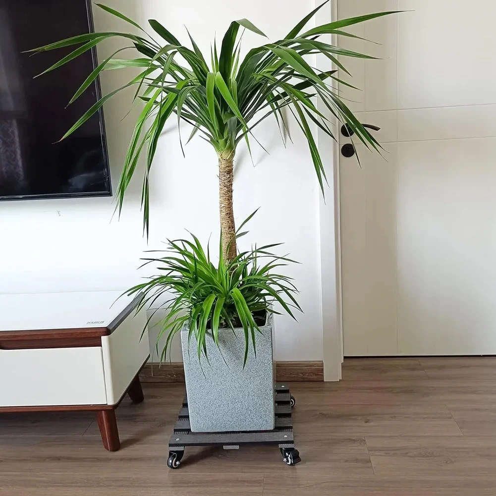 1pcs With Wheels Square Rolling Plant Stand 12/9 Inch Plant Dolly 23*23*8cm 30*30*8cm Outdoor Garden Tool Parts
