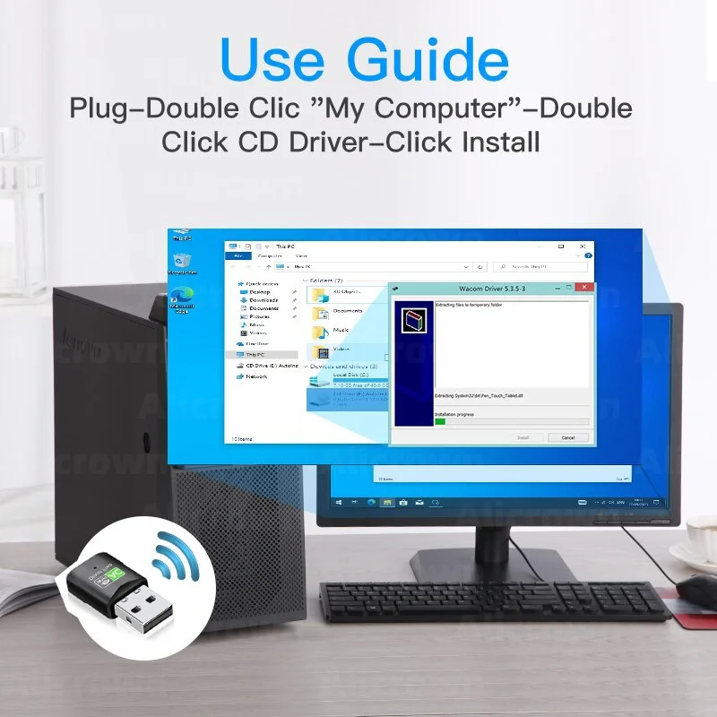 USB 600Mbps WiFi 어댑터 듀얼 밴드 2.4G/5GHz 동글 802.11AC 이더넷 네트워크 카드 미니 컴퓨터 무선 수신기 드라이버 무료