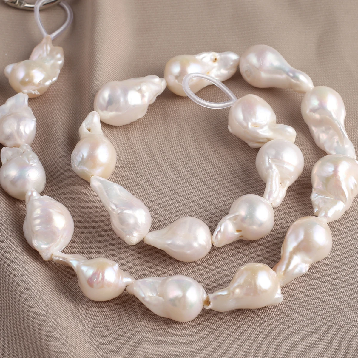 Natural Pearl Big Baroque Exquisite Shape Elegant Appearance for DIY Jewelry Making Handmade Bracelet Necklace Length 36cm