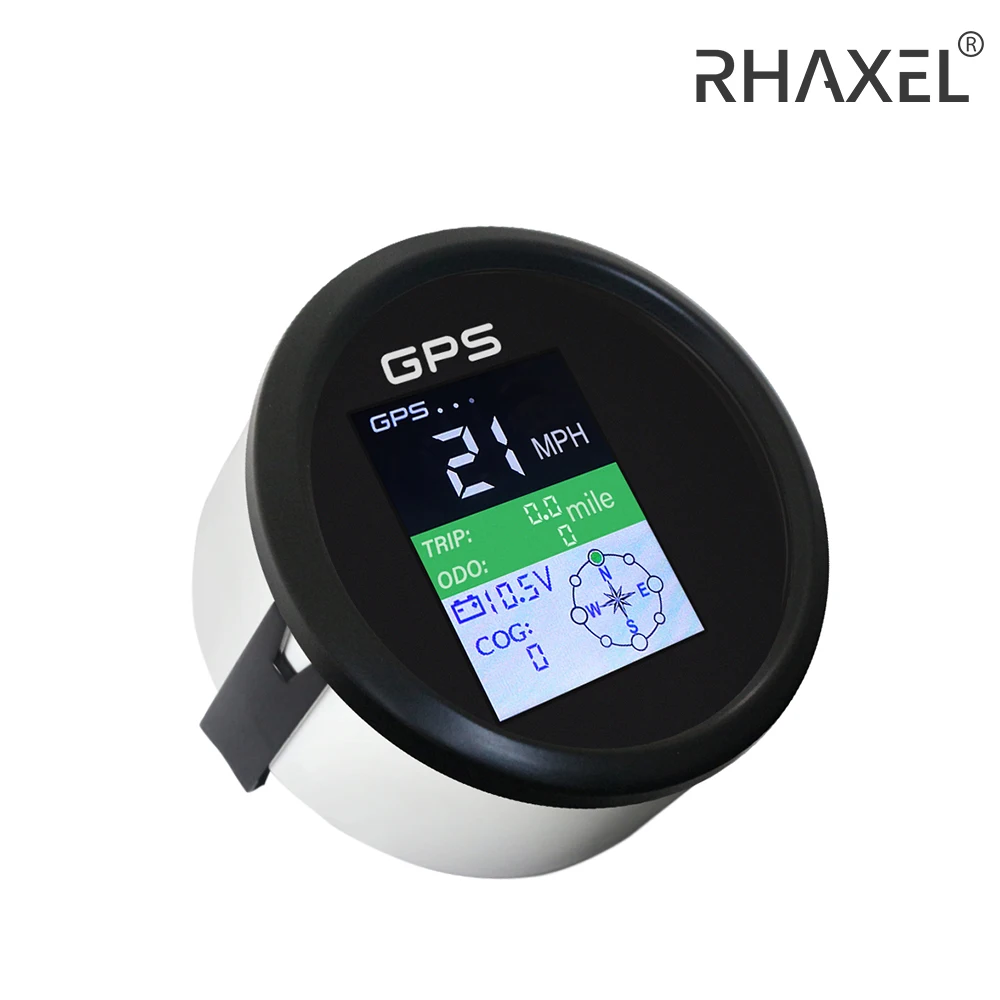 

RHAXEL Waterproof Digital GPS Speedometer ODO Adjustable with GPS Antenna 12V 24V 85mm