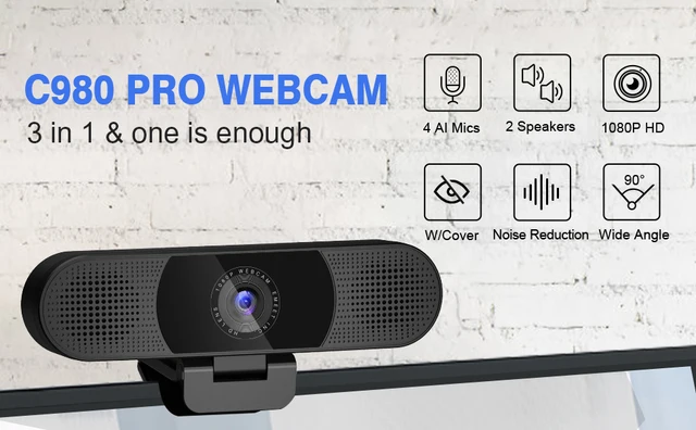 EMEET C960 EMEET Webcam 4K En 1, Webcam C980 Pro 4K Con