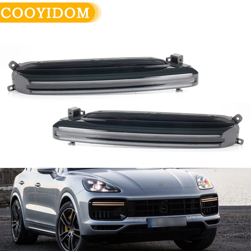 Fendinebbia A Led Drl Per Porsche Cayenne-Turbo 9 Y0 2018-2022 Led Daylight Running Lamp 9 Y0953049 9 Y0953050 Fendinebbia