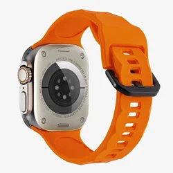 Premium Soft Silicone Strap for 38mm 40mm 41mm (Orange)