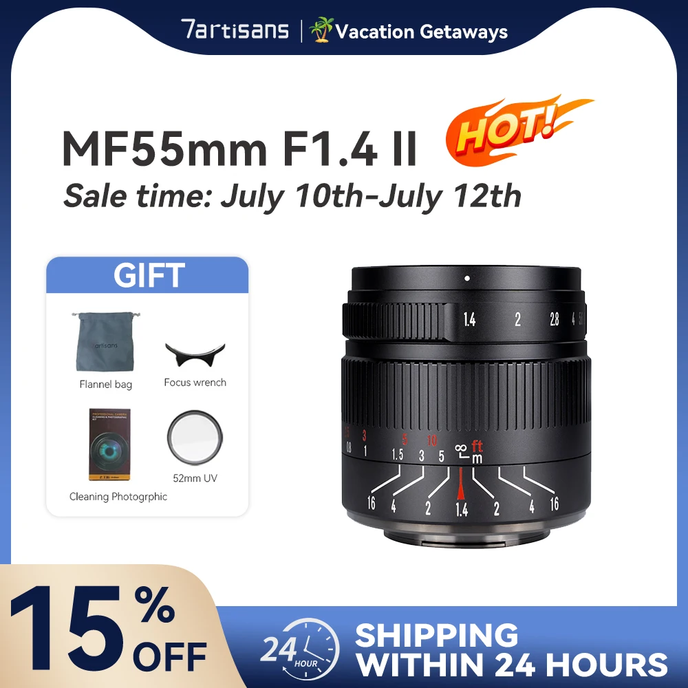 7 Artigiani 7 Artigiani 55Mm F1.4 Ii Lente Principale Ad Ampia Apertura Per Sony E A6600 Canon Ef-M Canon Rf Fuji Xf Micro 4/3 Nikon Z Mount