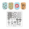 Dragon Eye Ink Stamping Plates  Cute Cat Claw Dog Stainless Steel Image Stencil Flower Leaf Nail Art Stamp Templates Line Face 3