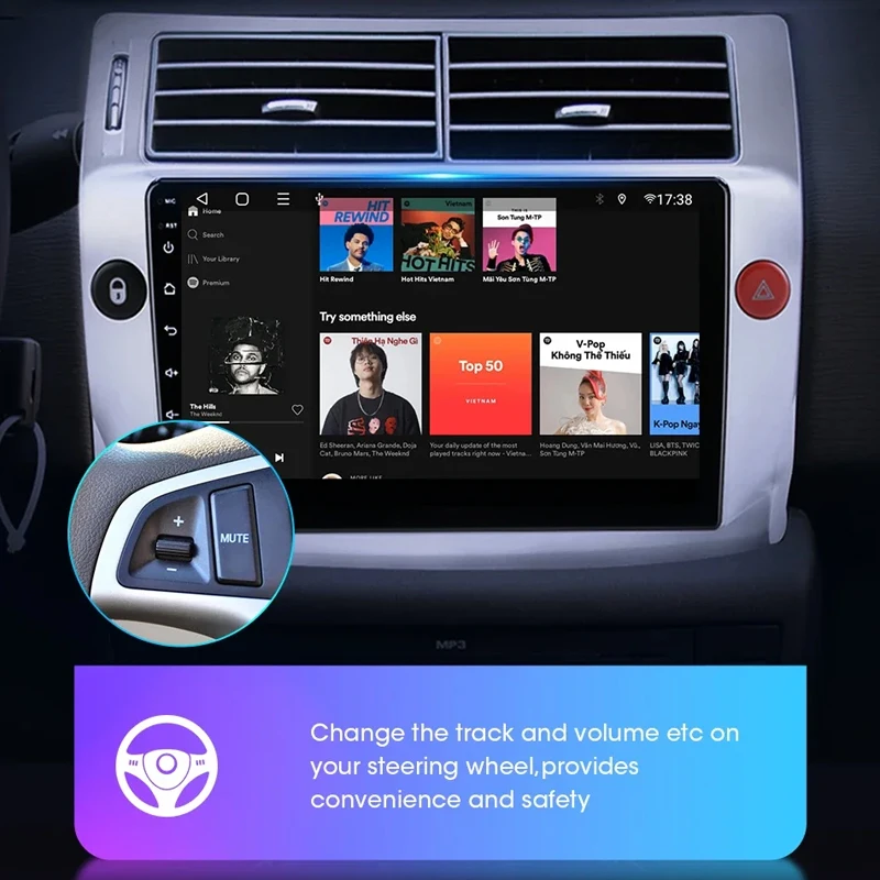 Xintu 4G ȵ̵ 2DIN DSP ڵ  Ƽ̵  ÷̾ Ʈο C4 C-Triomphe C-Quatre 2004-2014 ׺̼ GPS Carplay