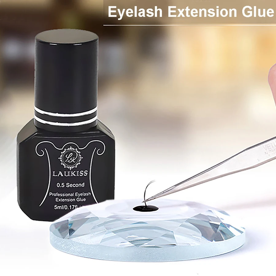 

1/50 Bottles Glue for Eyelash Extension 0.5 Seconds Fast Drying 5ml Eyelashes Glue Lash Glue Black Adhesive Long Last 5-8 Weeks