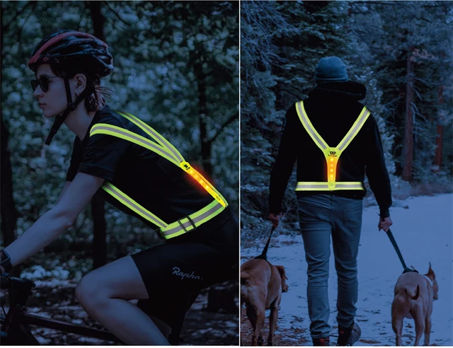 2-teilige reflektierende Weste, verstellbare Warnweste Sicherheitsweste  Reflektierende Signalweste für Erwachsene / Kinder Radfahren, Laufen,  Joggen im Dunkeln