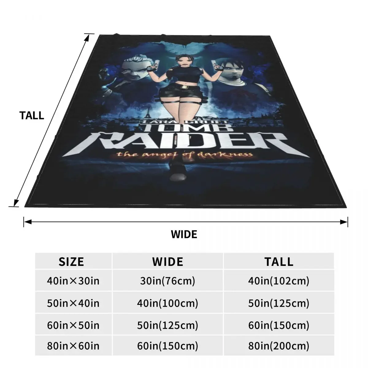 Tomb Raider Angel Of Darkness Fleece Blankets Lara Adventer Game Awesome Throw Blankets for Home 150*125cm Bedspreads 6