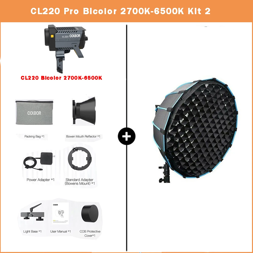 【新品】撮影用LEDライト COLBOR CL220 250W ① Amazon.com : Video Light, COLBOR CL220R RGB 250W Max