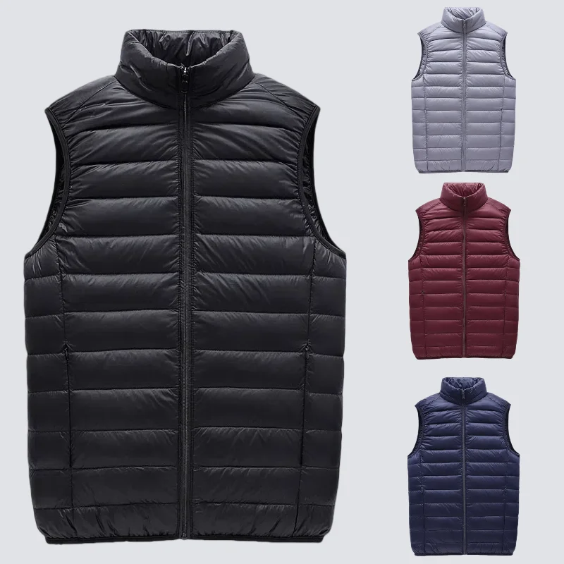 Light and thin down jacket, stand up collar, camisole, spring and autumn light and thin white duck down vest top