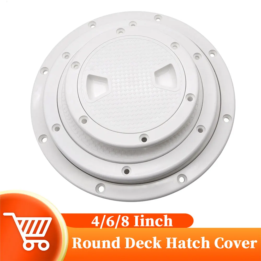 ABS Round Deck Inspection Access Hatch Cover Plastic White Boat Screw Out Deck Inspection Plate For Boat Yacht Marine 4 6 8 Inch 33016094111