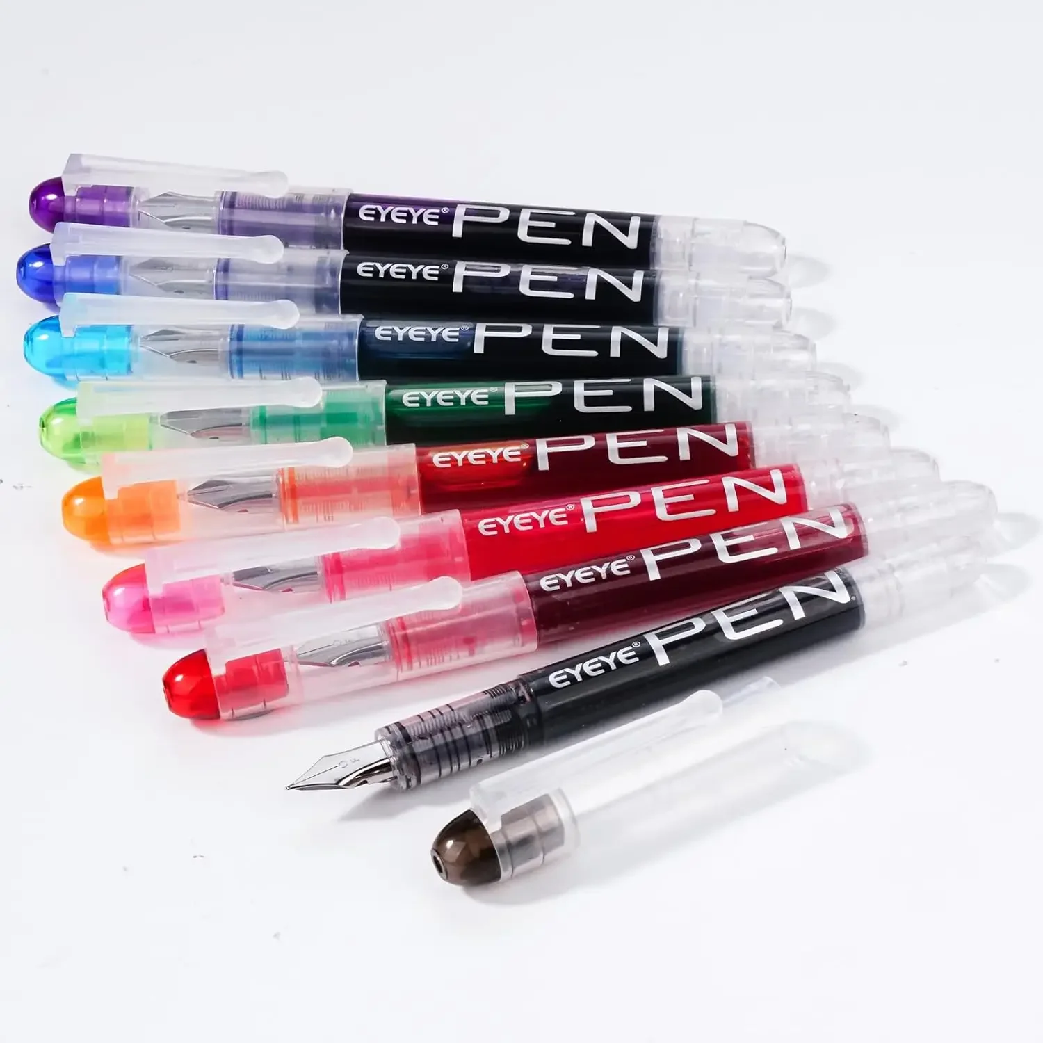 Straight Liquid Fountain Pens，Disposable Fountain Pens, for WritingQuick-Drying Ink Pen, Smooth-Writing Multicolor Art Supplies 6