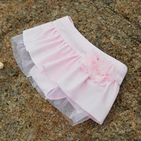 Cute 3D Flower Baby Girls Swimsuit Toddler Bikini Set Halter Neck Tie Up Tops + Elastic Waist Shorts Sheer Mesh Bathing Suit 6