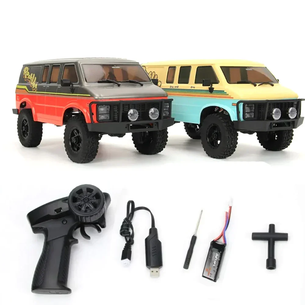 HOBBY PLUS CR18P 4WD 2.4GHz 1/18 RTR Version ROCK VAN RC Remote Control Rock Truck with Lights Linked Turn Signals Electric Toy 5