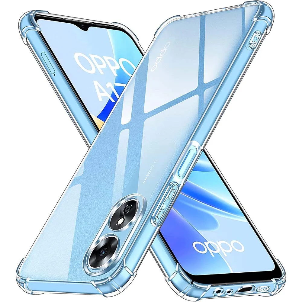 ZMONE Funda para OPPO A16 Case con Protector de Pantalla [2 Pack],Transparente Gradiente Suave