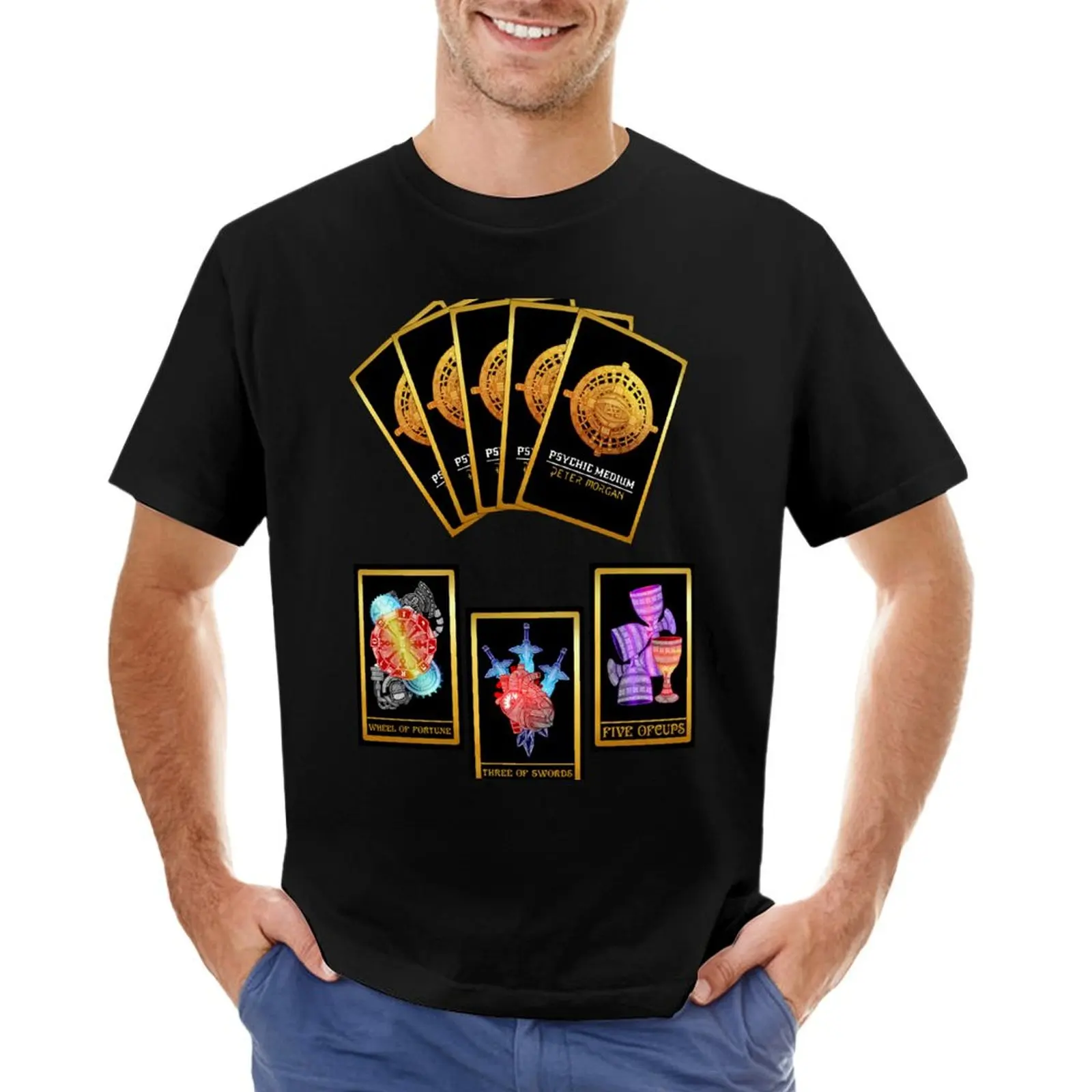 

Tarot Card Design - Peter Morgan - Psychic Medium Edition T-shirt anime quick-drying mens t shirts