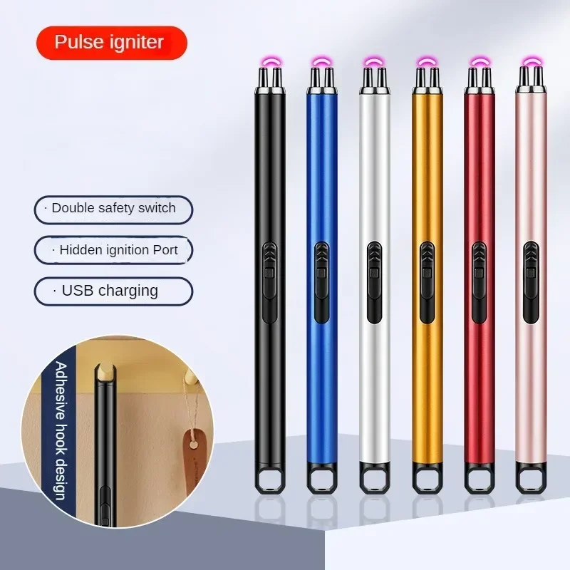 USB Electric Rechargeable Kitchen Lighter For Stove Windproof LED Plasma Arc Flameless