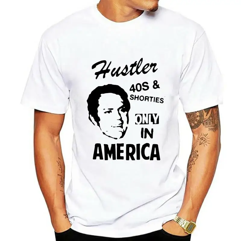 

40S SHORTIES HUSTLER ONLY IN AMERICA LARRY T-SHIRT MENS WHITE TOP STREETWEAR