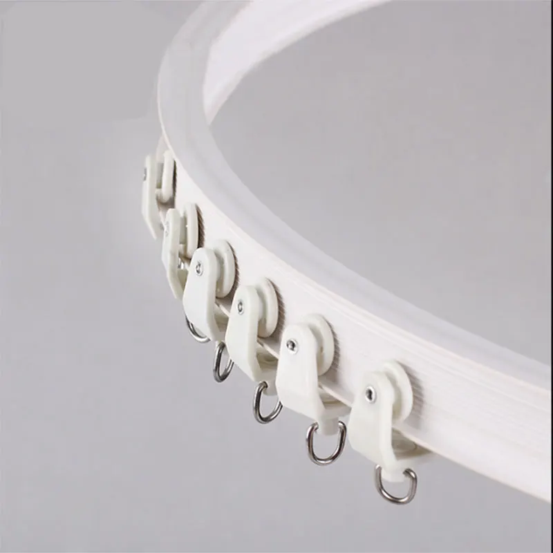 Curtain Track Top/Side Clamping 0.5M~8M Rail Flexible Ceiling Mounted For Straight Slide Windows Balcony Home Decor Accessories