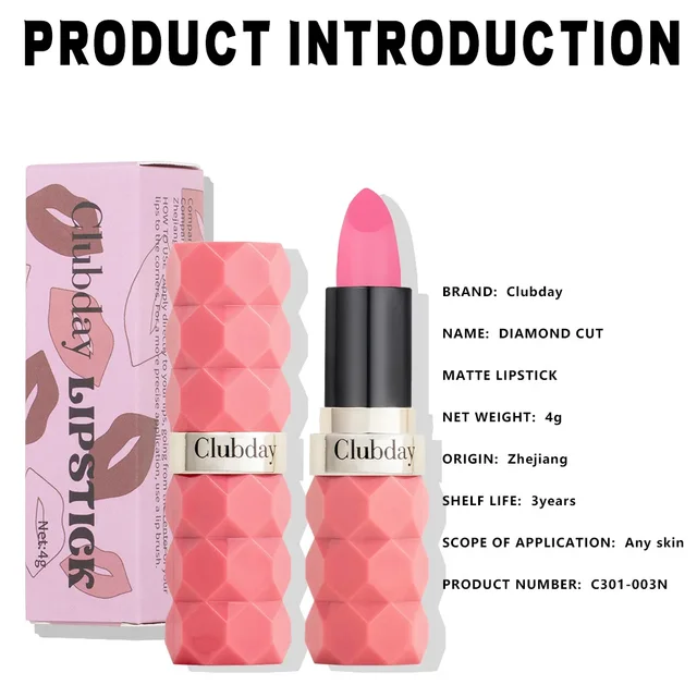 MISS ROSE Matte Sleek Satin Finish spendet Feuchtigkeit, Lippenstift-Make-up, antihaftbeschichtet, pigmentreich, bequeme Farbe, natürliche Nude-Lippenstifte