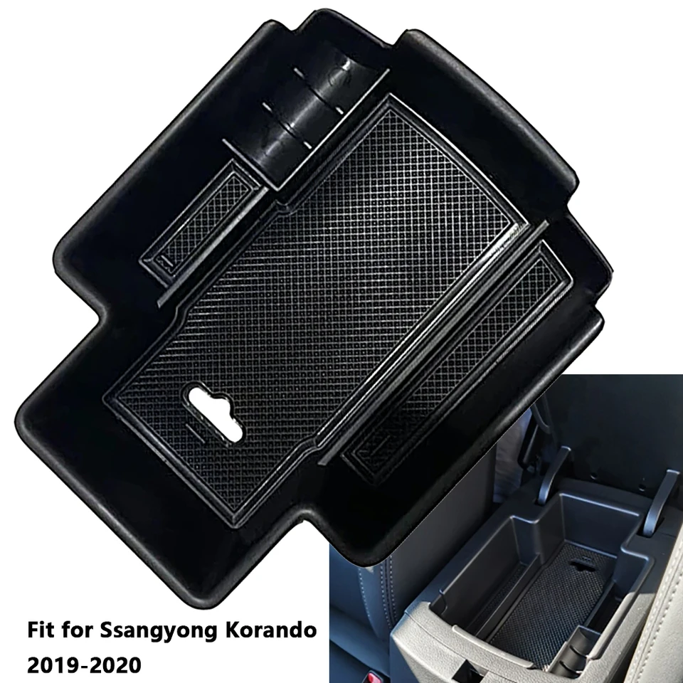 コンソールボックス SSANGYONG 2013 - 2015 Rexton Wのアームレストセンターコンソール収納ボックスステッチRED Ar コンソールボックス SSANGYONG KYRON 2008 2009 2010 2011 2012 2013