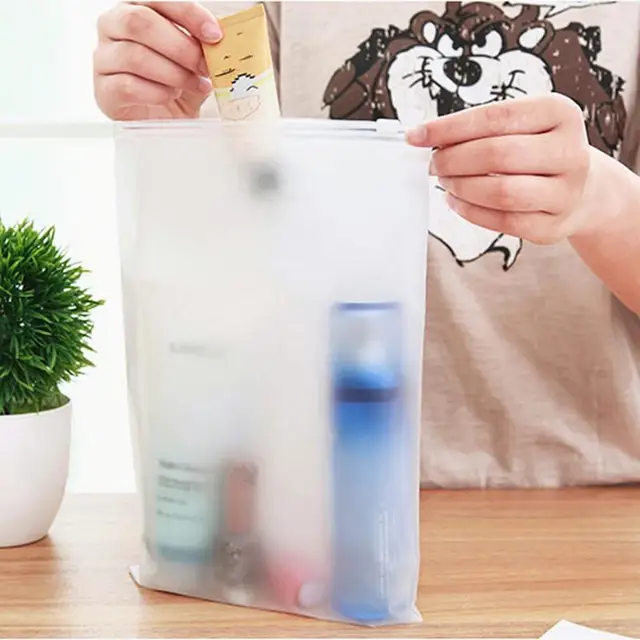 25X30 Cm 10Db Hordozható Vízálló Pe Fagyos Tárolózsákok Utazási Poggyász -Partíció Tároló Táska Ruházat Cipő - Image 3