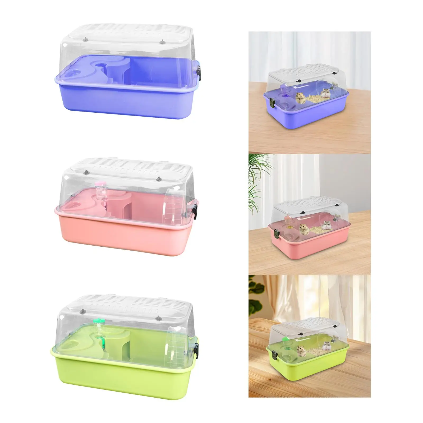 Large Hamster Cage Hamster Enclosure Breathable Hideaway Play Training Hamster Habitat Exercise Playing House for Hedgehog