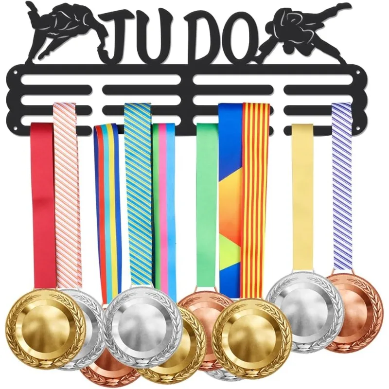 Medal Hanger Display 1pc Judo Medal Holder Wall Mount Ribbon for 60+ Medals