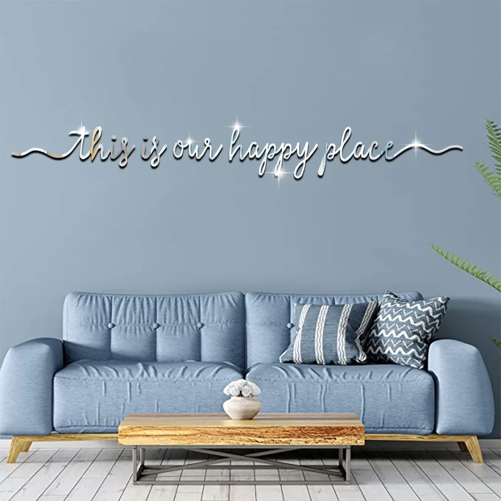 Wall Stickers Mirror acrylic three-dimensional wall paste bedroom living room kitchen wardrobe self-adhesive decoration living room decoration