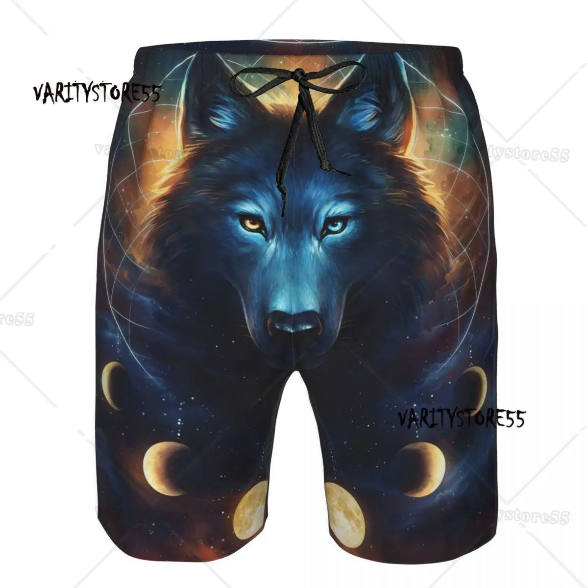 Uomo Lupo Lunare Ad Asciugatura Rapida Con Galaxy Space Costume Da Bagno Uomo Costume Da Bagno Costumi Da Bagno Da Uomo