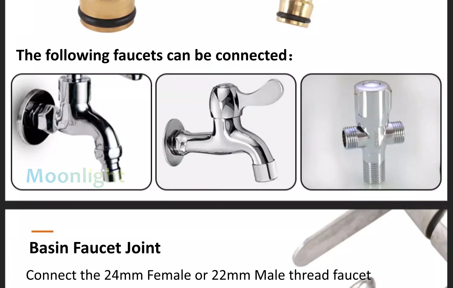 Description Picture 4 of item1/4'' 3/8" 5/8" 3/4'' 1'' Brass Hose Quick Connecter 16mm Copper Tap Coupling Adapter Garden Tubing Repair Watering Gun Fittings