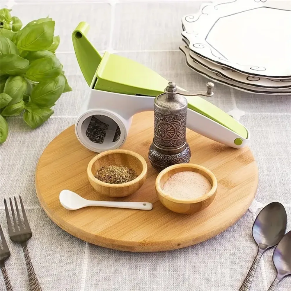 Wood Tray Rotating Food Seasoning Organizer Wooden Turntable Holder Dish Cabinet Jar Plates Condiment Round Tray 2