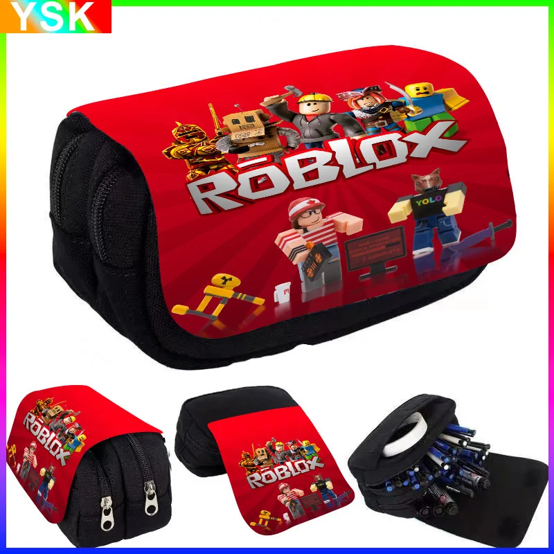 ROBLOX Pencil Case Stationery Box Game Peripheral Pencil Case Stationery Pen Storage Bag Pen Pencil Multi-layer Large Capacity