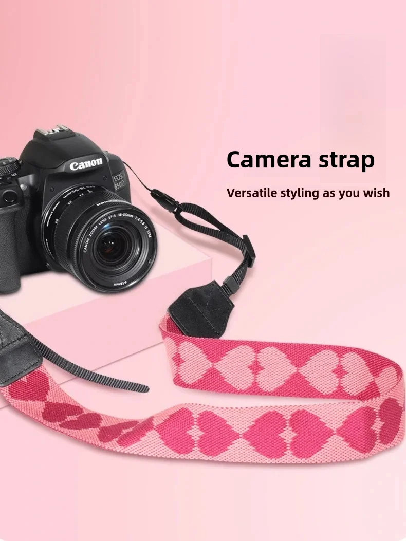 캐논 R50/R100, 후지필름 X-T50/XE5, ZV-E10/A7M4, 니콘 Z30/Zfc, 범용 DSLR 및 미러리스 카메라 숄더 스트랩