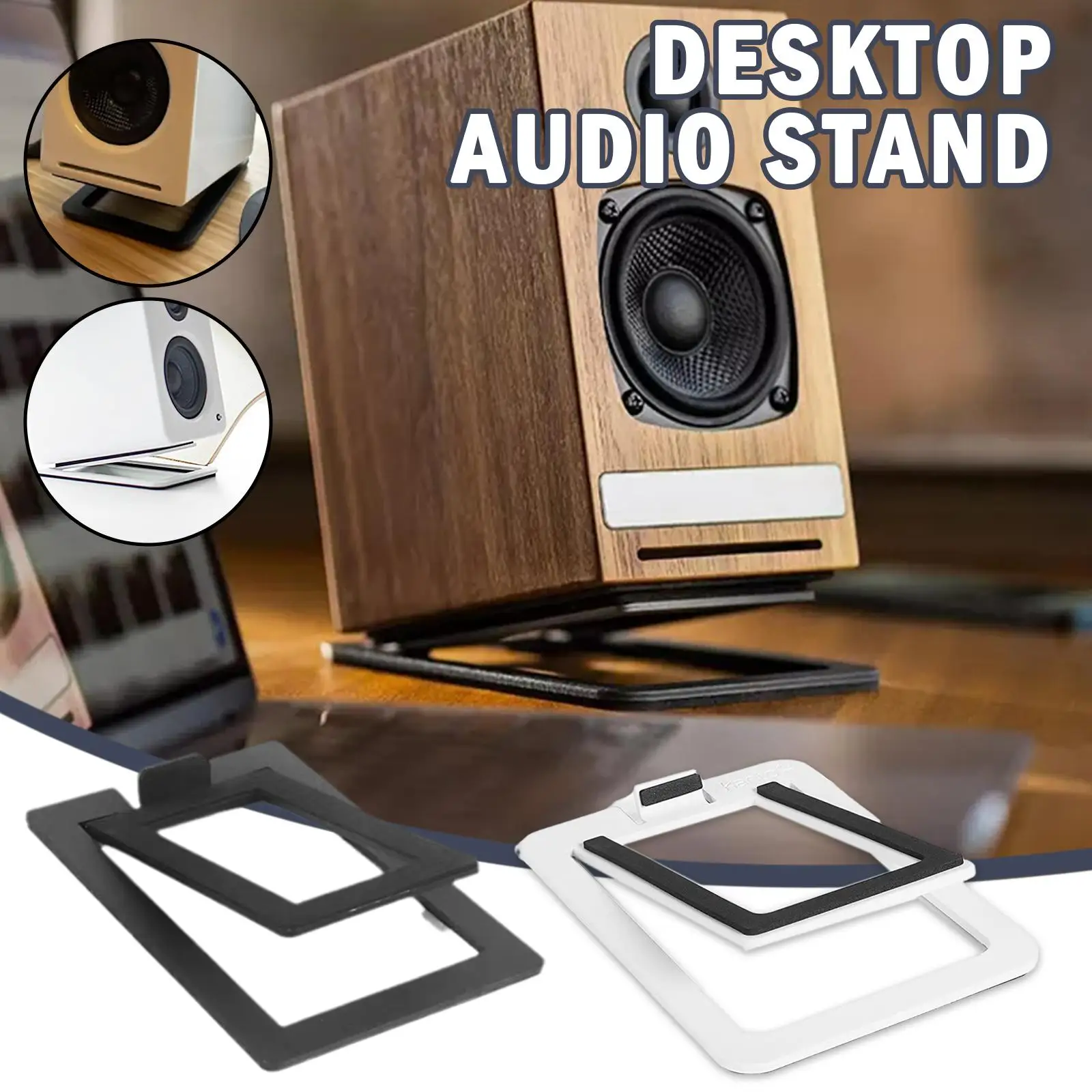 

1 Pc Desktop srsttstsgvvc sfffsa1 Pc Desktop Audio Speaker Stand Metal Bracket Universal Tabletop Holder for Kanto Tilt Sta D8W9