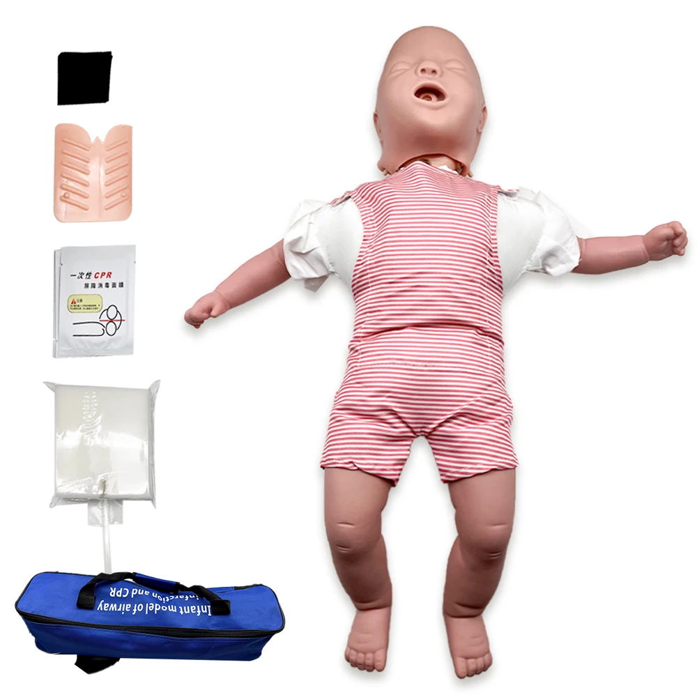 Děťátko infarkt modelka člověk kojenec airway překážka heimlich lékařská CPR tvoření manikin