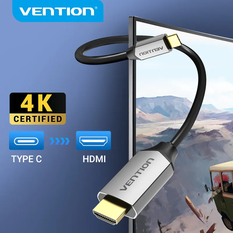 Vention-Cable USB tipo C a HDMI, adaptador Thunderbolt 3, 8K, para MacBook,  Samsung Galaxy S10/S9, Huawei Honor - AliExpress