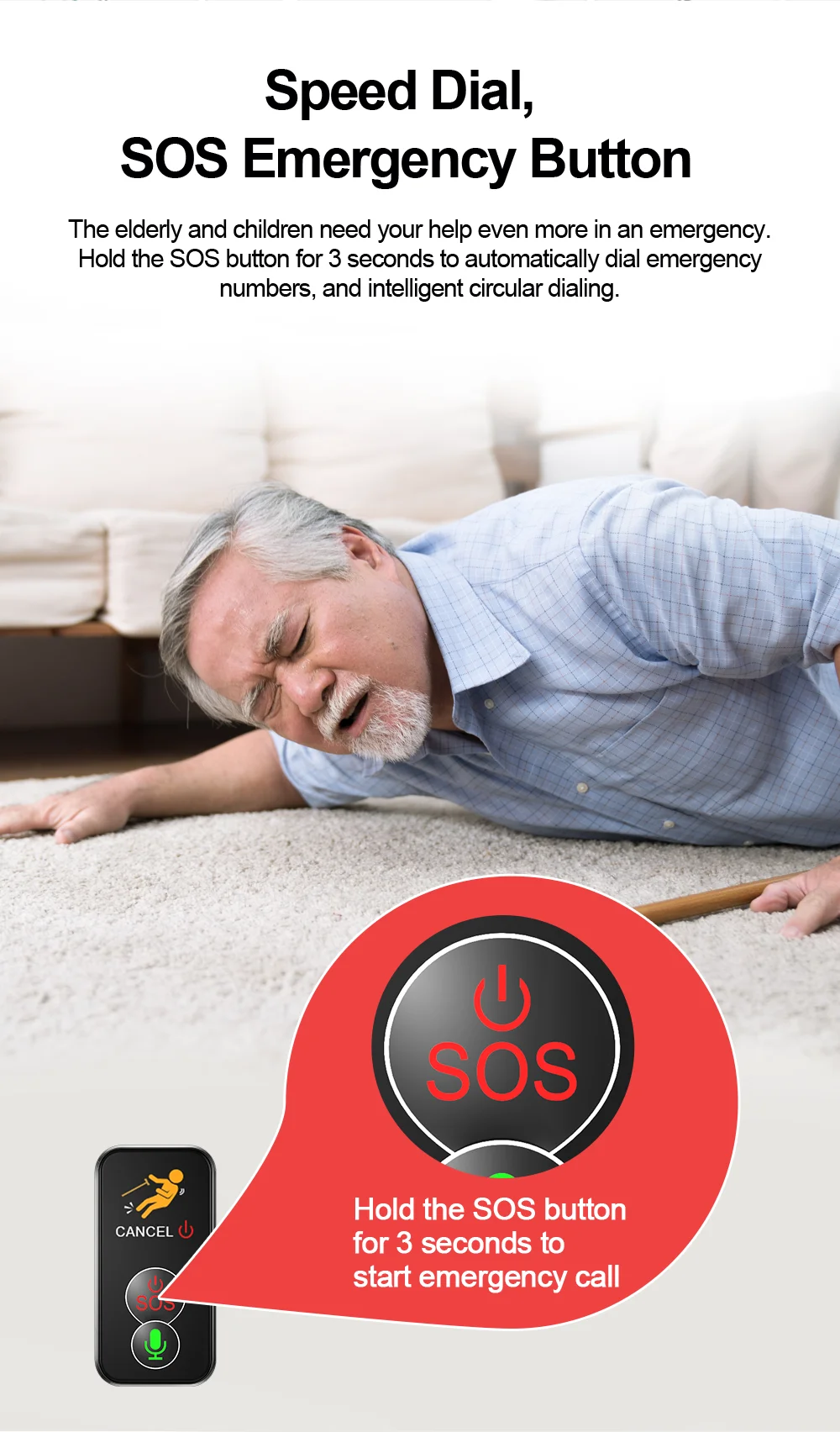 Anti-loss Smart 4G GPS Pendant SOS Alarm Two Way Calling Free Tracking  Device for Elderly People Heathy Care - AliExpress, image size:1000x1704