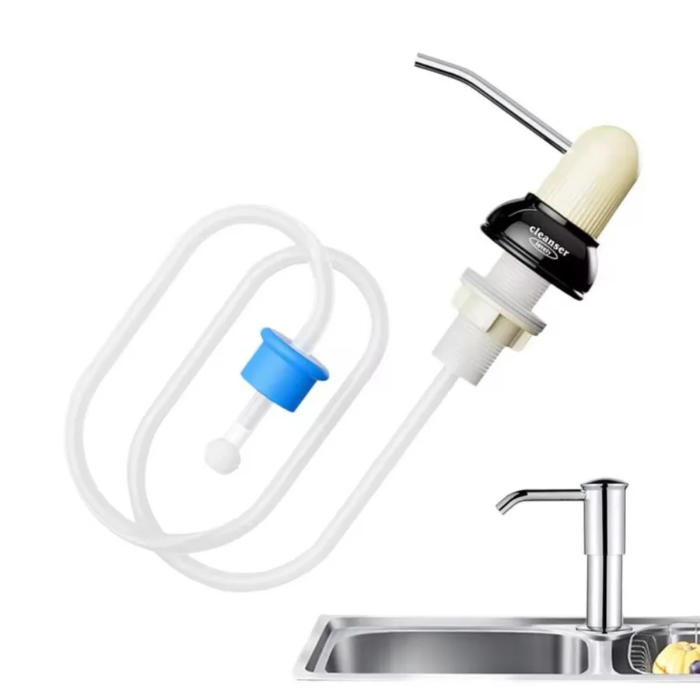 Kitchen Sink Soap Dispenser Reusable Dish Kitchen Countertop Hand Pressure Soap Outlet Head Extender Soap Extension Tube