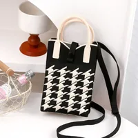 Knitted Crossbody Phone Bag Fashionable Casual Handbag Adjustable Shoulder Strap Small Niche Single Shoulder Handbag 5