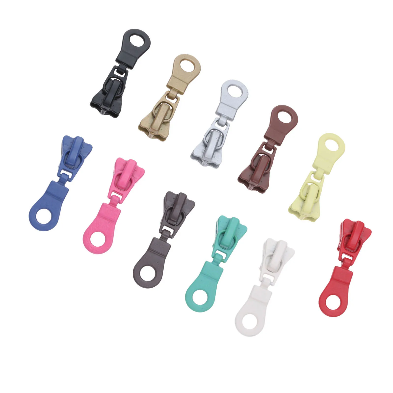 10Pc 5# Metal Zipper Sliders Zipper Head for Resin Zip Puller Slider DIY Sewing Garment Clothes Bag Repair DIY Craft Accessories zipper repair kit,zipper pullers,zipper sliders,zipper heads,zipper accessories