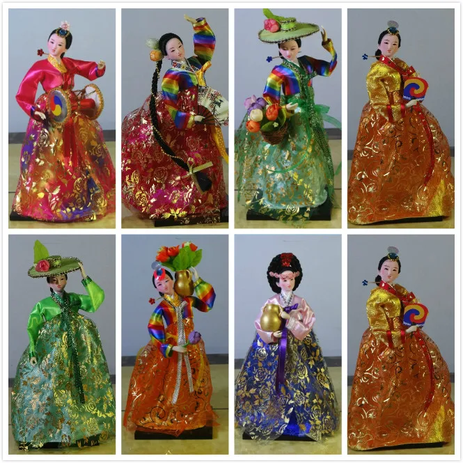 30cm Korean Folk Doll Statuette Dolls Korean Dolls Beauty Women Wedding