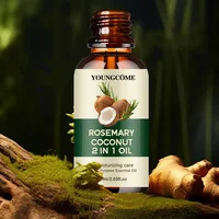 Huile essentielle de romarin et d'huile de noix de coco pour améliorer la perte de cheveux et nourrir, renforcer les racines des cheveux, traitement du cuir chevelu, soins capillaires 4