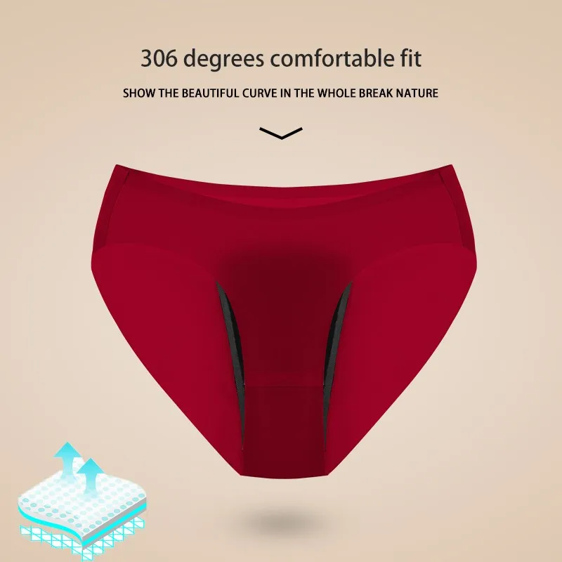 Menstrual Panties Women Underwear intimatePantsHighWaist Absorvent PadSeamless Super Absorbent Abundant  Flow BriefWithLeakProof - 2