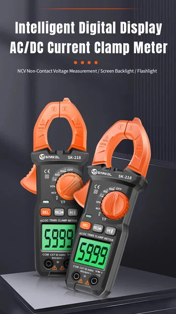 Pinza Amperometrica Digitale 600A Professionale - Multimetro Con NCV, Tension AC/DC, Test Continuità - Foto 11